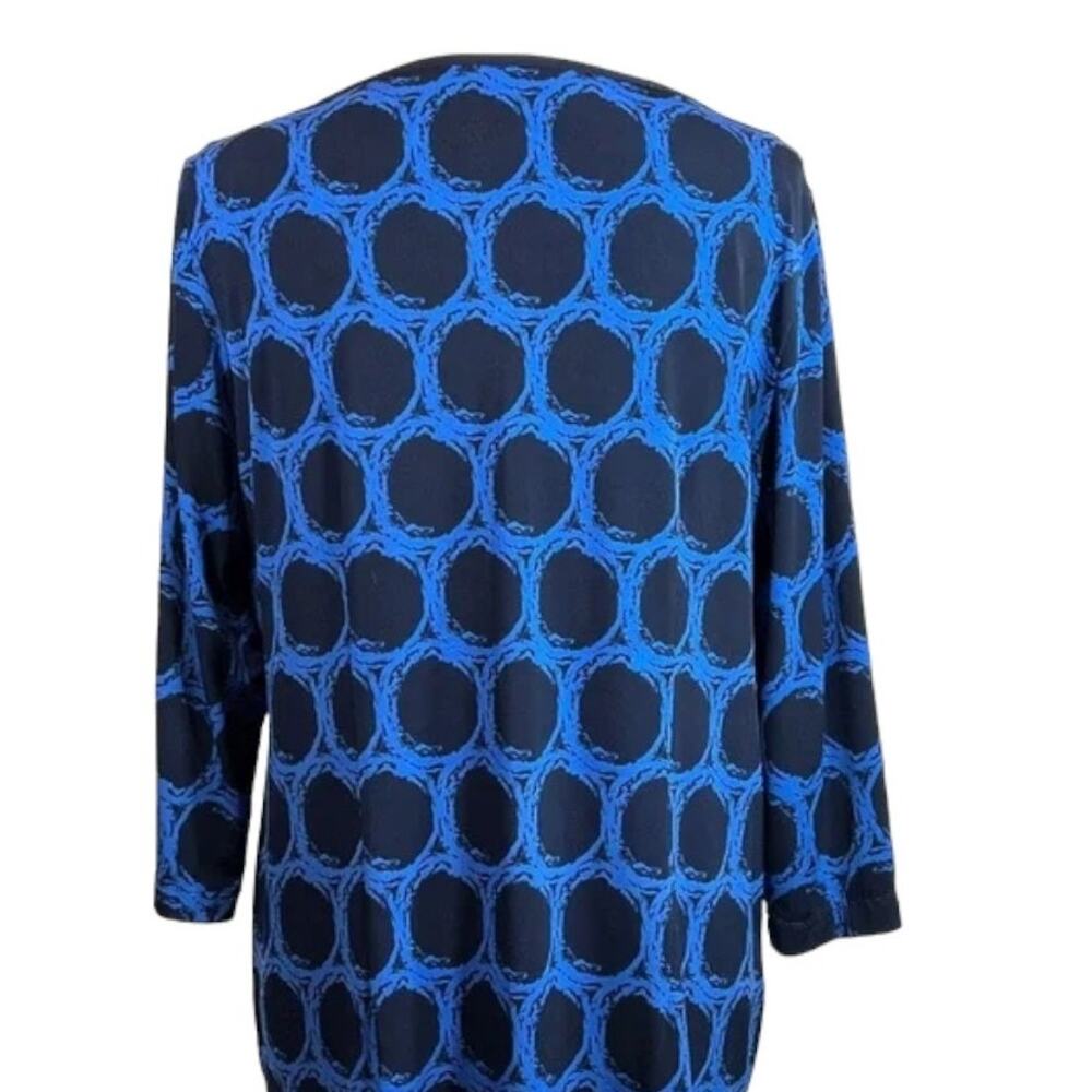 Taylor Blue & Black Tunic Dress Size 0X - Picture 4 of 6